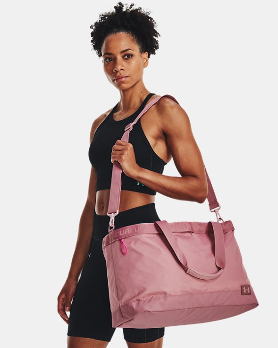 Women's UA Essentials Signature Tote Bag, Pink, pdpMainDesktop image number 5
